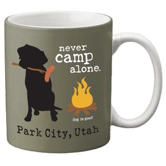 Dog Is Good-Never Camp Alone-Mug-Mock